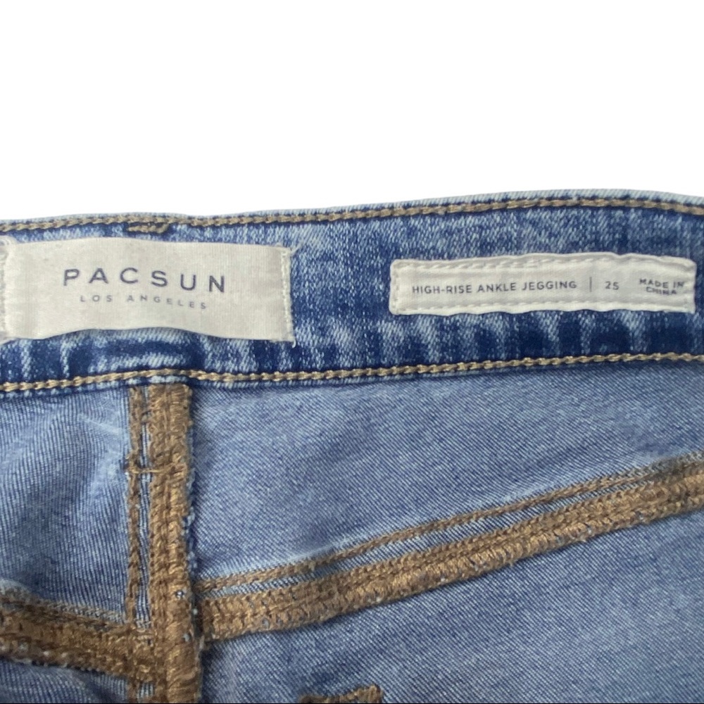 PacSun Acid Wash High-Rise Ankle Leggings - Picture 10 of 11